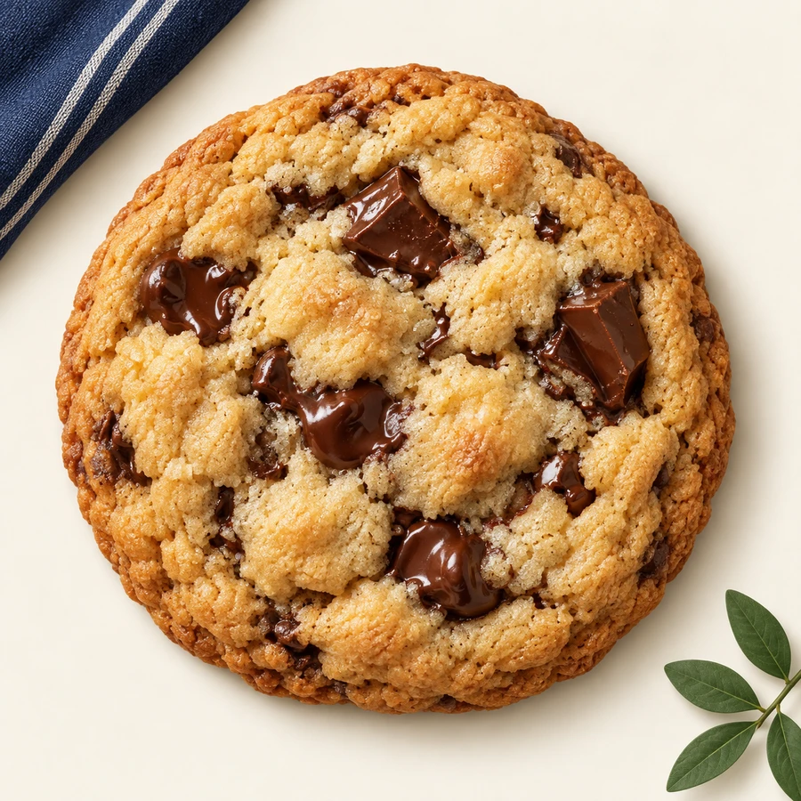 Illustration of 1 jumbo chocolate chip cookie