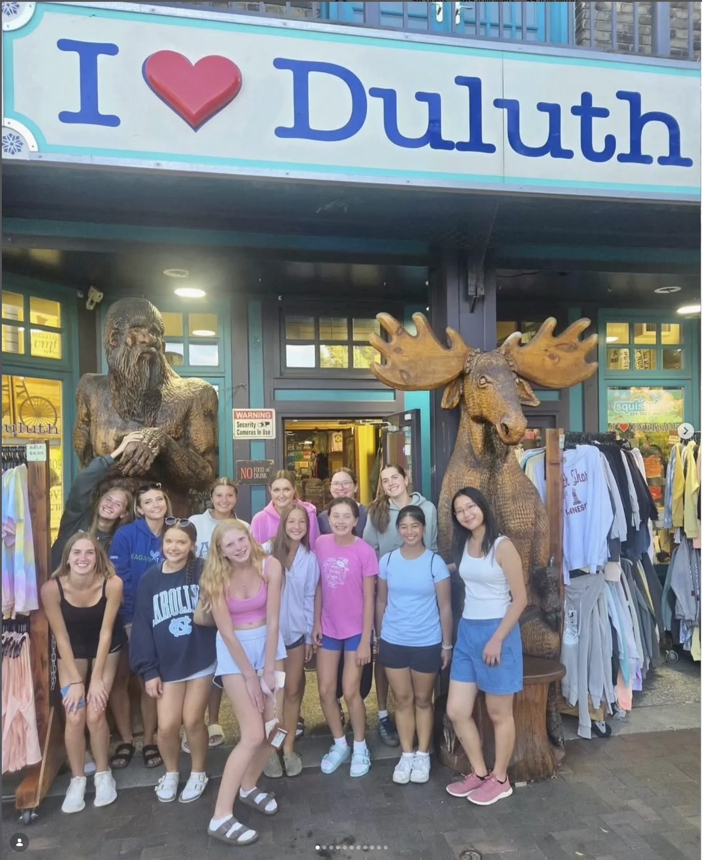 Eagan Girls Tennis teammates together on their August 2026 trip to Duluth
